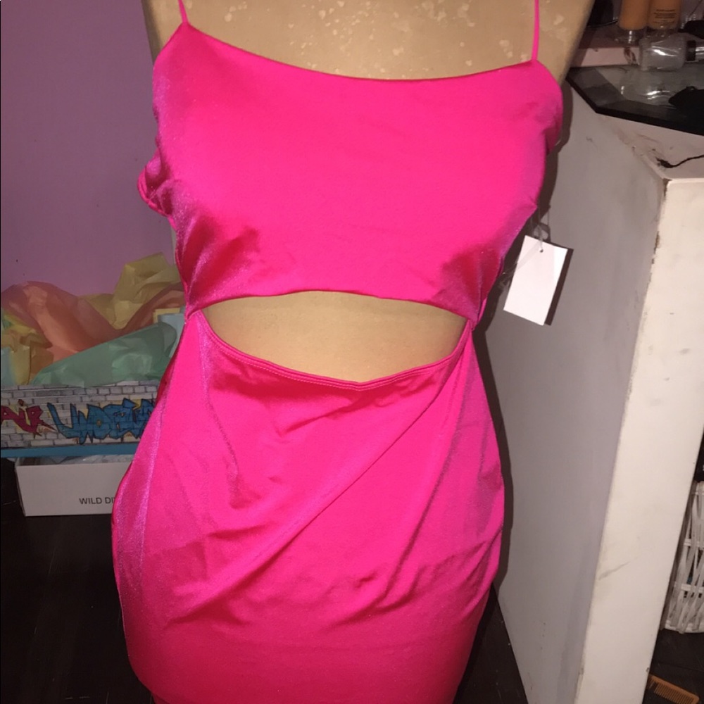 Hot pink club dress